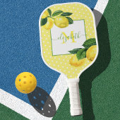 Monogram, ländlicher Lemon Aquarellpolka Punkt Pickleball Schläger