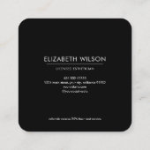 Monogram Lashes Quadratische Visitenkarte (Rückseite)