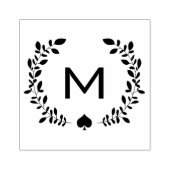 Monogram Laurel & Spade Gummistempel (Prägung)