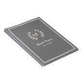 Monogram Laurel Wreath Graath Notebook Notizblock (Rechte Seite)