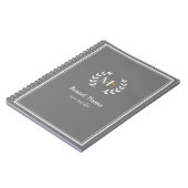 Monogram Laurel Wreath Graath Notebook Notizblock (Linke Seite)