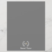 Monogram Laurel Wreath Gray Paper (Rückseite)