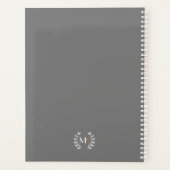 Monogram Laurel Wreath Gray Planer (Rückseite)