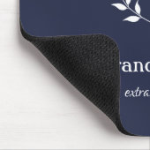 Monogram Laurel Wreath Navy Blue Mouse Pad Mousepad (Ecke)