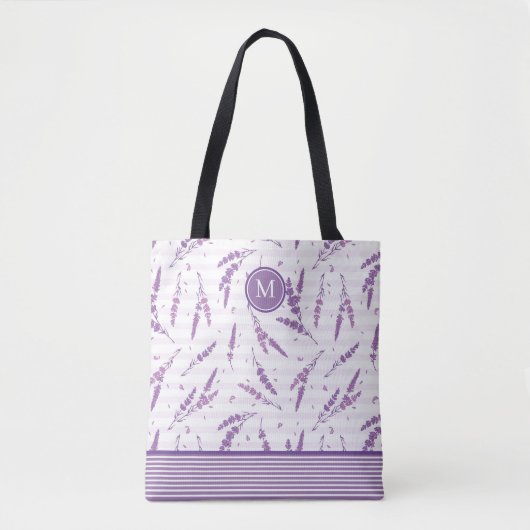 Monogram Lavendel Tote Bag Tasche (Vorderseite)