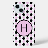 Monogram Lavendel und Black Case-Mate iPhone Hülle (Rückseite)