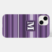 Monogram Lavendelstreifen Case-Mate iPhone Hülle (Rückseite (Horizontal))