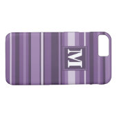 Monogram Lavendelstreifen Case-Mate iPhone Hülle (Rückseite (Horizontal))