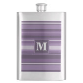 Monogram Lavendelstreifen Flachmann (Vorderseite)
