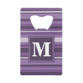 Monogram Lavendelstreifen Geldkarten Flaschenöffner