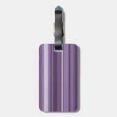 Monogram Lavendelstreifen Gepäckanhänger (Rückseite vertikal)
