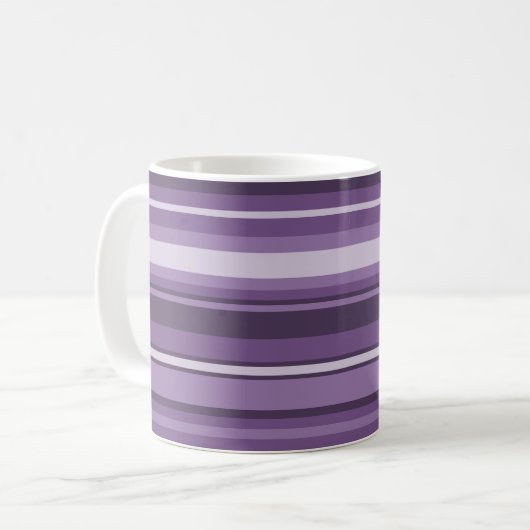 Monogram Lavendelstreifen Kaffeetasse (Vorderseite Links)