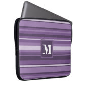 Monogram Lavendelstreifen Laptopschutzhülle (Vorne Rechts)