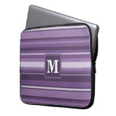 Monogram Lavendelstreifen Laptopschutzhülle (Vorderseite Links)