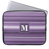 Monogram Lavendelstreifen Laptopschutzhülle (Vorderseite)