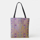 Monogram Lavender Blush Rose Herz-Tasche Tasche (Rückseite)