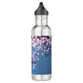 Monogram Lavender Confetti auf Blue Edelstahlflasche (Rechts)