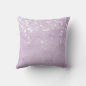 Monogram Lavender Lila Confetti Name Kissen (Rückseite)