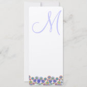 Monogram Lavender Periwinkle Wedding Einladung (Rückseite)
