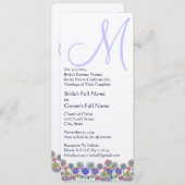 Monogram Lavender Periwinkle Wedding Einladung (Vorne/Hinten)