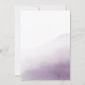 Monogram Lavender Watercolor Wash Brautparty Einladung (Rückseite)