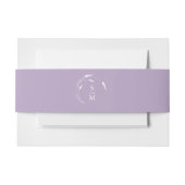 Monogram Lavender Wedding Einladungsbanderole (Vorderseite Beispiel)