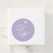 Monogram Lavender Wedding Simple Lila Classic Geschenkanhänger (Beispiel)