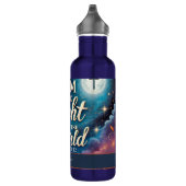 Monogram Lebendige Christliche Halloween Bibelvers Edelstahlflasche (Rechts)