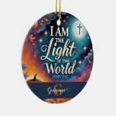 Monogram Lebendige Christliche Halloween Bibelvers Keramik Ornament (Rechts)