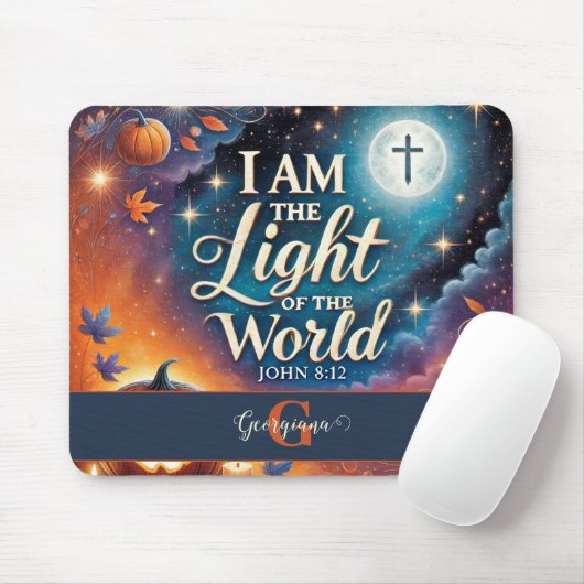 Monogram Lebendige Christliche Halloween Bibelvers Mousepad (Mit Mouse)