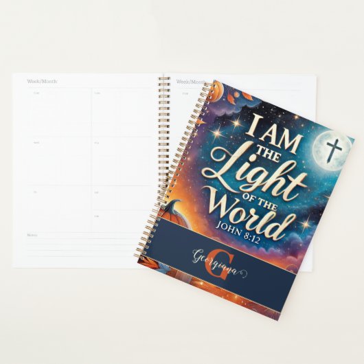 Monogram Lebendige Christliche Halloween Bibelvers Planer (Anzeige)