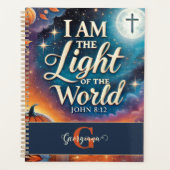 Monogram Lebendige Christliche Halloween Bibelvers Planer (Vorderseite)