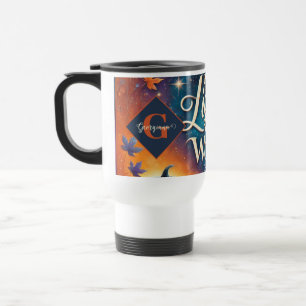 Monogram Lebendige Christliche Halloween Bibelvers Reisebecher
