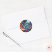 Monogram Lebendige Christliche Halloween Bibelvers Runder Aufkleber (Umschlag)