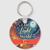 Monogram Lebendige Christliche Halloween Bibelvers Schlüsselanhänger (Vorderseite)