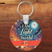 Monogram Lebendige Christliche Halloween Bibelvers Schlüsselanhänger (Vorderseite)