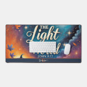 Monogram Lebendige Christliche Halloween Bibelvers Schreibtischunterlage (Tastatur & Maus)