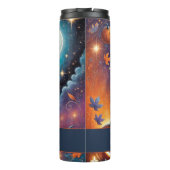 Monogram Lebendige Christliche Halloween Bibelvers Thermosbecher (Rückseite)