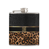 Monogram Leder und Leopard Muster