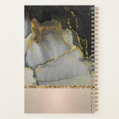 Monogram-Lehrer-Planner aus Gold und schwarzem Mar Planer (Rückseite)