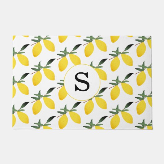 Monogram Lemon Citrus Doormat Fußmatte (Vorderseite)
