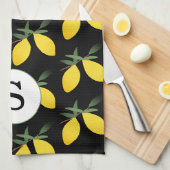 Monogram Lemon Citrus Geschirrtuch (Viertel Falte)