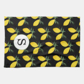Monogram Lemon Citrus Geschirrtuch (Horizontal)
