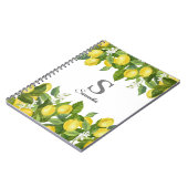 Monogram Lemon Citrus Name Notizblock (Linke Seite)
