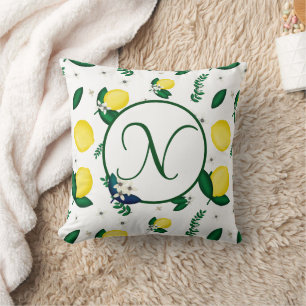 Monogram Lemon Kissen
