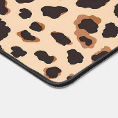 Monogram Leopard Brown Chic Girl Animal Print Schreibtischunterlage (Ecke)