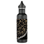 Monogram Leopard Diamon Glitzer Stainless Steel Wa Edelstahlflasche (Links)