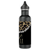 Monogram Leopard Diamon Glitzer Stainless Steel Wa Edelstahlflasche (Rechts)