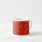 Monogram Leopard Druck Orangenkaffeespresso Tasse (Vorderseite Rechts)
