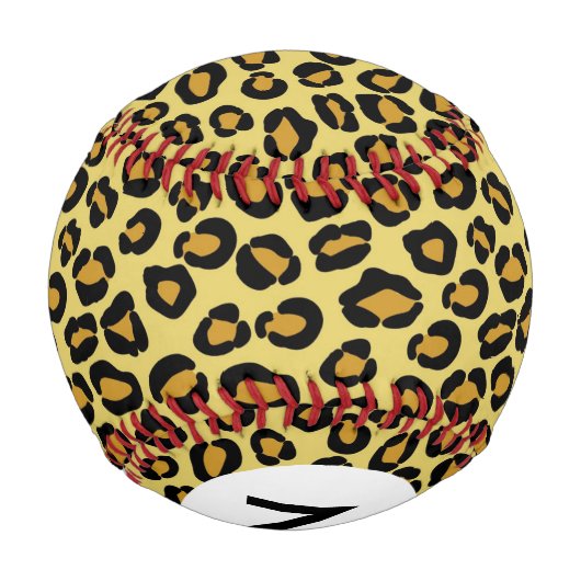 Monogram Leopard Muster Baseball (Rückseite)